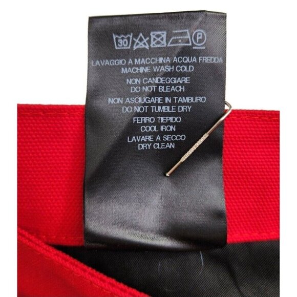 Raf Simons Logo Plaque Straight-leg Denim Trousers M Red New - Picture 12 of 16